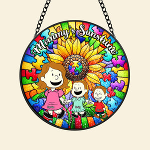 Personalized Gifts For Autism Mom Stained Glass 03kaqn250225hh - Ornament - GoDuckee