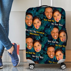 Custom Photo Gifts For Couple Luggage Cover 04ACDT040724 - Luggage Covers - GoDuckee