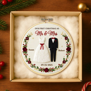 Couple Wedding Christmas Ornament Personalized Gifts For Couple 10PGDT041125 - Ornament - GoDuckee
