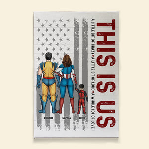 Super Family, A Whole Lot Of Love - Personalized Canvas Print - Gift For Dad, Mom - Poster & Canvas - GoDuckee