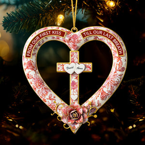 Christian Couple Christmas Ornament - Personalized Gifts For Couple 02toqn300925 - Ornament - GoDuckee