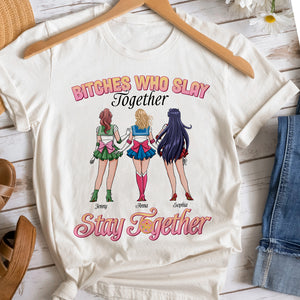 Personalized Gifts For Best Friends Who Slay Together Stay Together Shirt, Cosplay Besties 04QHTN010224HH - 2D Shirts - GoDuckee