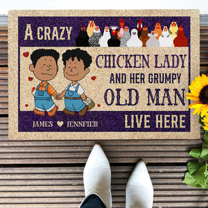 Personalized Gifts For Couple Farmer Doormat Chicken Lady 03XQDT170225HG - Doormat - GoDuckee