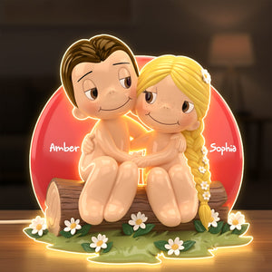 Naughty Couple Acrylic Light Box Personalized Gifts For Couple 06NALU031225 - Light Box - GoDuckee