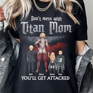 Personalized Gifts For Mom Shirt Don't Mess With Mom You'll Get Attacked 05QHTN170124HH GRER2005 - 2D Shirts - GoDuckee