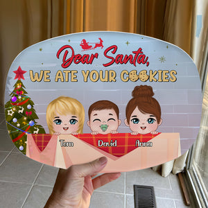 Dear Santa, We Ate Your Cookies - Personalized Resin Plate - Christmas Gift For Grandparents - Resin Plate - GoDuckee