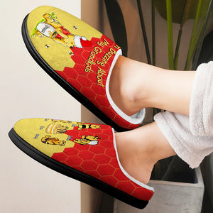 Personalized Gifts For Grandma Home Slippers Bear Grandkids 01KAMH071124 - Shoes - GoDuckee