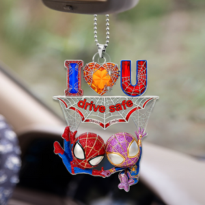 Wall-Crawler Couple Car Ornament - Personalized Gifts For Couple 06tgpu110625 - Ornament - GoDuckee