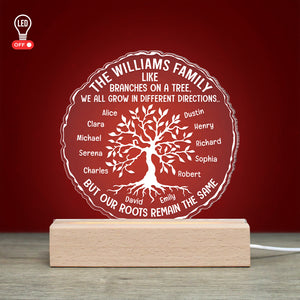 Like Branches On A Tree We All Grow In Different Directions- Personalized Led Light- Gift For Family- Family Tree Led Light - Led Night Light - GoDuckee