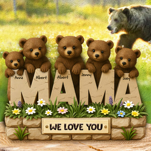Personalized Gifts For Mom Plaque Mama Bear 03xqlu030425 - Shaped Plaques - GoDuckee
