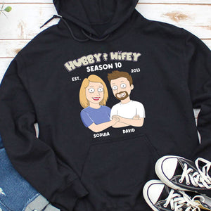 Hubby And Wifey Personalized Couple Shirt 02QHTN140723HH - Shirts - GoDuckee