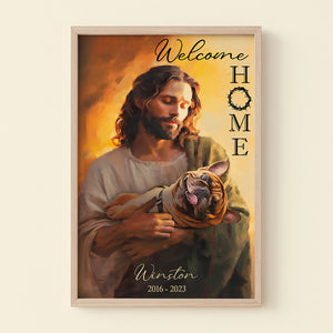 Custom Photo Gifts For Pet Lovers Light Frame Memorial Heaven Pet - Canvas Print - GoDuckee