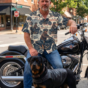 Biker Dog Hawaiian Shirt - Custom Photo Gifts 02QHQN200326 - Hawaiian Shirts - GoDuckee