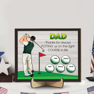 Personalized Gifts For Dad Wood Sign The Right Course 05napu030224 - Wood Signs - GoDuckee