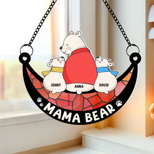 Personalized Gifts For Mom Suncatcher Window Hanging Ornament 01natn250424 - Ornaments - GoDuckee