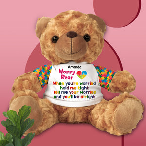 Personalized Gift For Autistic Bear With Shirt 03HULU260225 - Bear - GoDuckee