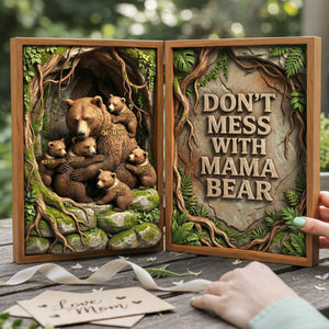 Mama Bear Acrylic Plaque - Personalized Gifts For Mom 02hyta100226 - Shaped Plaques - GoDuckee