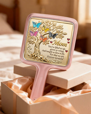 Butterfly Family Tree Handheld Mirror - Personalized Gifts For Mom 02namg120226 - Mirror - GoDuckee