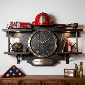 Personalized Gifts For Firefighter Lovers Acrylic Hanging Wall Clock 04TOTN261225-Homacus