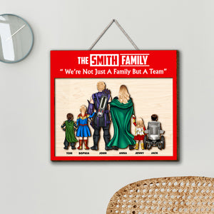 Personalized Gifts For Family Wood Sign We're Not Just A Family But A Team 05hutn210224pa - Wood Signs - GoDuckee