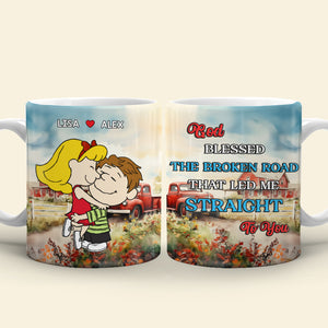 Personalized Gifts For Couple Coffee Mug Couple Hugging 02KAMH040125HHHG - Coffee Mug - GoDuckee