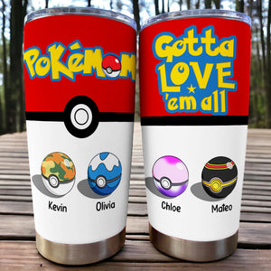 Personalized Gifts For Mom Tumbler Mom Power Balls 03OHDT180325 - Tumbler Cup - GoDuckee