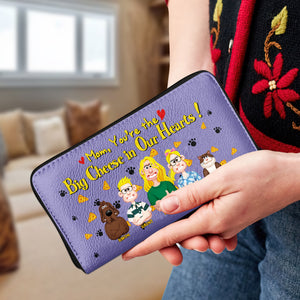 Personalized Gift For Mom Twill Faux Leather Wallet, Big Cheese In Our Heart 01XQLU070325PA - Leather Wallet - GoDuckee