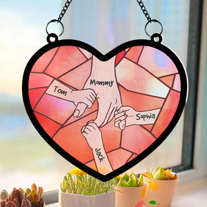 Personalized Gifts For Mom Suncatcher Window Hanging Ornament 03qhtn250424 - Ornaments - GoDuckee