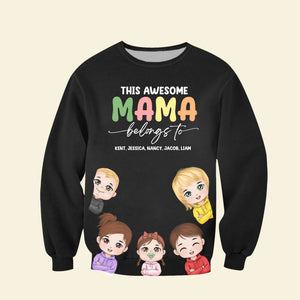 Personalized Gifts For Mom Shirt This Awesome Mama Belongs To 03OHPU250124HH - 2D Shirts - GoDuckee