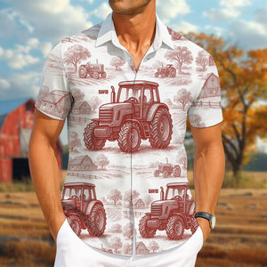 Tractor Hawaiian Shirt - Personalized Gifts For Farmers 02natn130625 - Hawaiian Shirts - GoDuckee