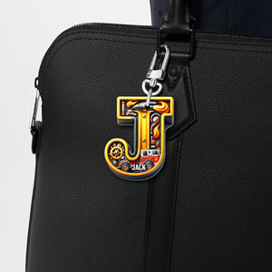 Custom Alphabet Letter Gifts For Fire Truck Lovers Keychain 03xqtn060225 - Keychains - GoDuckee