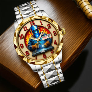 Personalized Gifts For Welder Stainless Steel Men's Watch 01hutn250725 - Men's Watch - GoDuckee