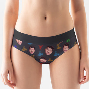 Custom Photo Gifts For Her Women's Briefs Bend Me Over And Pull Them To The Side Funny Valentine's Gifts - Boxers & Briefs - GoDuckee
