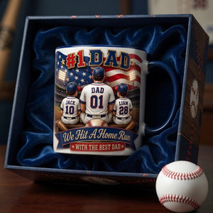 Baseball #1 Dad Coffee Accent Mug - Personalized Gifts For Dad 05tylu250426-Homacus