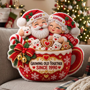 Growing Old Together Pillow - Personalized Christmas Gifts For Couple 04totn211026 - Pillow - GoDuckee