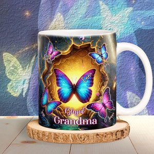 Butterfly Grandma Coffee Mug - Personalized Gift For Grandma 02OHLU280325 - Coffee Mug - GoDuckee