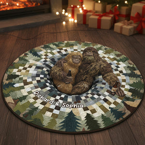 Cozy Forest Escape Round Rug – Personalized Gifts For Couple 04NAQN081025-Homacus