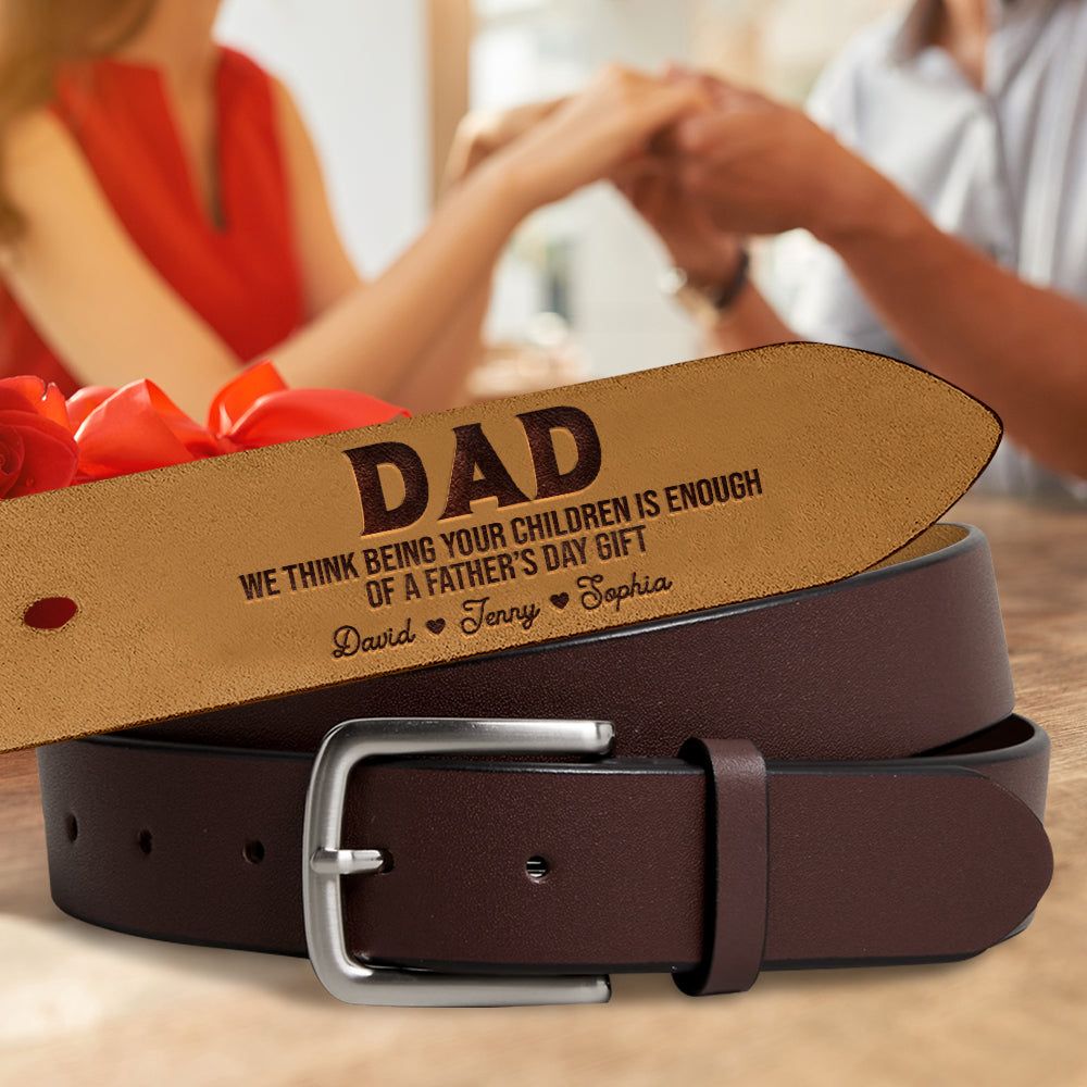 Personalized Gifts For Dad Secret Message Men's Belt 01NATN080424 Father's Day - Belts - GoDuckee