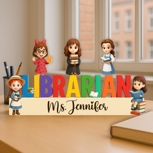 Book Characters Acrylic Plaque - Personalized Gifts For Librarian 02NALU080525 - Shaped Plaques - GoDuckee