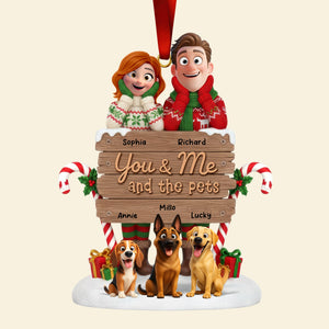 You & Me Acrylic Ornament - Personalized Gifts For Pet Lovers 01toqn231025 - Ornament - GoDuckee