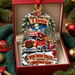 Skeleton Firefighter Ornament - Personalized Gifts For Firefighter Christmas Ornament 05PADH071026 - Ornament - GoDuckee