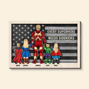 Supporting Family American Flag Personalized Wooden Art 02QHQN260423TM - Wood Sign - GoDuckee