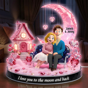 Romantic Couple Acrylic Light Box - Personalized Gifts For Couple 02totn031225 - Light Box - GoDuckee