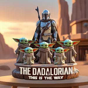 Personalized Gifts For Dad Acrylic Plaque, Dad & His Adorable Kids - Shaped Plaques - GoDuckee