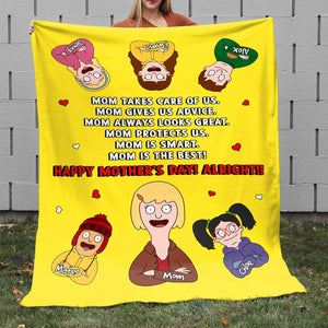 Personalized Gifts For Mom Blanket Happy Mother's Day Alright 05KADT281224HG - Blanket - GoDuckee