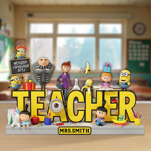 Cute Yellow Character Acrylic Plaque - Personalized Gifts For Teacher 05tgpu160625 - Shaped Plaques - GoDuckee