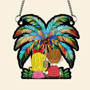 Personalized Gifts For Couple Suncatcher Ornament Summer Couple 02KAQN261224HG - Ornament - GoDuckee