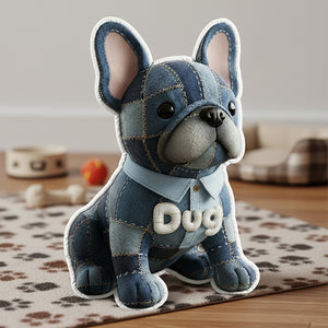 Cute Denim Dog Custom Shape Pillow - Personalized Gifts For Dog Lovers 01pgta021225 - Pillow - GoDuckee