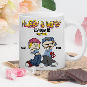 Personalized Gifts For Couple Coffee Mug 01totn070125hg Hubby And Wifey - Coffee Mug - GoDuckee