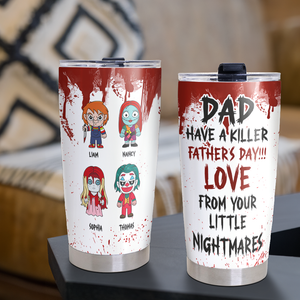 Horror Dad 20oz Tumbler - Personalized Gifts For Dad 03OHPU050525HA - Tumbler Cup - GoDuckee